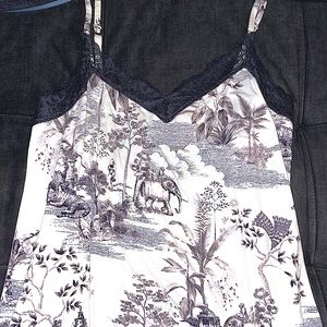 ivory and gray lace cami